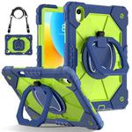 For Huawei Matepad 11.5 2023 Contrast Color Robot Silicone Hybrid PC Tablet Case(Navy Yellow Green)