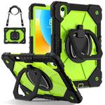 For Huawei Matepad 11.5 2023 Contrast Color Robot Silicone Hybrid PC Tablet Case(Black Yellow Green)