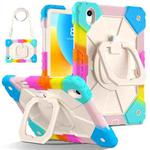 For Huawei Matepad 11.5 2023 Contrast Color Robot Silicone Hybrid PC Tablet Case(Colorful Blue)