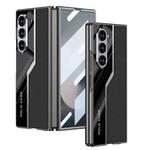 For Samsung Galaxy Z Fold6 GKK Integrated Plating TPU + Leather Supercar Full Coverage Phone Case(Black)