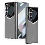 For Samsung Galaxy Z Fold6 GKK Integrated Plating Leather Knight Full Coverage Phone Case(Grey)