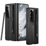 For Samsung Galaxy Z Fold6 GKK Integrated Blade Ultra-thin Full Coverage Phone Case with Pen Slot, Not Included Pen(Black)