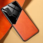 For Vivo iQOO Neo3 All-inclusive Leather + Organic Glass Phone Case with Metal Iron Sheet(Orange)