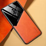 For Vivo S6 All-inclusive Leather + Organic Glass Phone Case with Metal Iron Sheet(Orange)