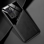 For Vivo X50 Pro+ All-inclusive Leather + Organic Glass Phone Case with Metal Iron Sheet(Black)