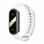 For Xiaomi Smart Band 9 / 8 MIJOBS Metal Buckle Solid Color Silicone Watch Band(White)