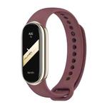 For Xiaomi Smart Band 9 / 8 MIJOBS Metal Buckle Solid Color Silicone Watch Band(Wine Red)