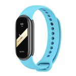 For Xiaomi Smart Band 9 / 8 MIJOBS Metal Buckle Solid Color Silicone Watch Band(Sky Blue)