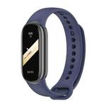 For Xiaomi Smart Band 9 / 8 MIJOBS Metal Buckle Solid Color Silicone Watch Band(Midnight Blue)