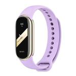 For Xiaomi Smart Band 9 / 8 MIJOBS Metal Buckle Solid Color Silicone Watch Band(Taro Purple)