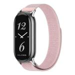 For Xiaomi Smart Band 9 / 8 MIJOBS Nylon Watch Band Wristband(Pink Silver)