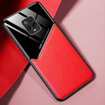 For Xiaomi Redmi 10X Pro 5G All-inclusive Leather + Organic Glass Phone Case with Metal Iron Sheet(Red)