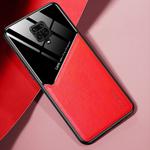 For Xiaomi Redmi Note 9s All-inclusive Leather + Organic Glass Phone Case with Metal Iron Sheet(Red)