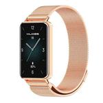 For Honor Band 9 MIJOBS Milan Magnetic Stainless Steel Watch Band(Rose Gold)