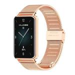 For Honor Band 9 MIJOBS Milan Buckle Stainless Steel Watch Band(Rose Gold)