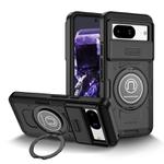 For Google Pixel 8 Sliding Camshield TPU Hybrid PC Magnetic Holder Phone Case(Black)