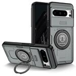 For Google Pixel 8 Pro Sliding Camshield TPU Hybrid PC Magnetic Holder Phone Case(Grey)