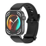 For Huawei Watch Fit3 MIJOBS Solid Color Silicone Watch Band(Black)