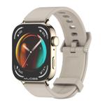 For Huawei Watch Fit3 MIJOBS Solid Color Silicone Watch Band(Gray Light Gold)