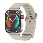 For Huawei Watch Fit3 MIJOBS Solid Color Silicone Watch Band(Gray Silver)