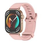 For Huawei Watch Fit3 MIJOBS Solid Color Silicone Watch Band(Pink Rose Gold)