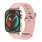 For Huawei Watch Fit3 MIJOBS Solid Color Silicone Watch Band(Pink Light Gold)