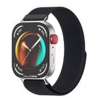 For Huawei Watch Fit3 MIJOBS Nylon Watch Band Wristband(Black Silver)
