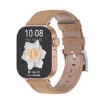 For Huawei Watch Fit3 MIJOBS Genuine Leather Watch Band(Apricot Rose Gold)