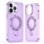 For iPhone 13 Pro Max Glitter Ring Holder MagSafe Phone Case(Purple)