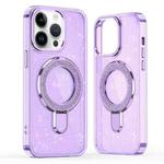 For iPhone 13 Pro Glitter Ring Holder MagSafe Phone Case(Purple)