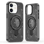 For iPhone 12 / 12 Pro Glitter Ring Holder MagSafe Phone Case(Black)