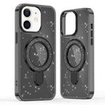 For iPhone 11 Glitter Ring Holder MagSafe Phone Case(Black)