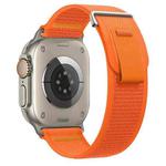 For Apple Watch Ultra 2 49mm Dual-Section Loop Nylon Watch Band(Orange)