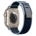 For Apple Watch Ultra 49mm Dual-Section Loop Nylon Watch Band(Storm Blue)