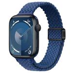 For Apple Watch SE 2023 40mm Slim Magnetic Buckle Nylon Braided Watch Band(Atlantic Blue)