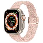 For Apple Watch Ultra 49mm Slim Magnetic Buckle Nylon Braided Watch Band(Starlight Pink)