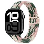 For Apple Watch Series 10 46mm Slim Magnetic Buckle Nylon Braided Watch Band(Pink Star Cactus)