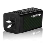 Carbon Fiber GaN PD65W Type-C + QC3.0 USB Quick Charger, AU Plug(Black)