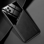 For Huawei Enjoy 20 All-inclusive Leather + Organic Glass Protective Case with Metal Iron Sheet(Black)