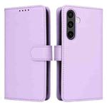 For Samsung Galaxy S24 FE 5G BETOPNICE BN-005 2 in 1 Detachable Imitate Genuine Leather Phone Case(Light Purple)