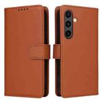 For Samsung Galaxy S24 FE 5G BETOPNICE BN-005 2 in 1 Detachable Imitate Genuine Leather Phone Case(Brown)