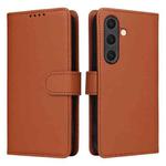 For Samsung Galaxy S25 5G BETOPNICE BN-005 2 in 1 Detachable Imitate Genuine Leather Phone Case(Brown)