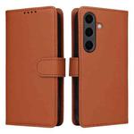 For Samsung Galaxy S25+ 5G BETOPNICE BN-005 2 in 1 Detachable Imitate Genuine Leather Phone Case(Brown)