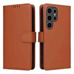 For Samsung Galaxy S25 Ultra 5G BETOPNICE BN-005 2 in 1 Detachable Imitate Genuine Leather Phone Case(Brown)