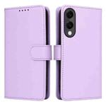 For Samsung Galaxy S25 Edge 5G BETOPNICE BN-005 2 in 1 Detachable Imitate Genuine Leather Phone Case(Light Purple)