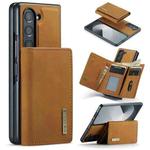 For Samsung Galaxy Z Fold6 DG.MING M1 Series 3-Fold Multi Card Wallet + Magnetic Phone Case(Brown)