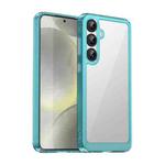 For Samsung Galaxy S25+ 5G Colorful Series Acrylic Hybrid TPU Phone Case(Transparent Blue)