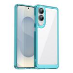 For Samsung Galaxy S25 Edge 5G Colorful Series Acrylic Hybrid TPU Phone Case(Transparent Blue)