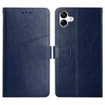 For Samsung Galaxy A07 5G Y-shaped Pattern Flip Leather Phone Case(Blue)