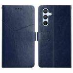 For Samsung Galaxy A17 5G Y-shaped Pattern Flip Leather Phone Case(Blue)